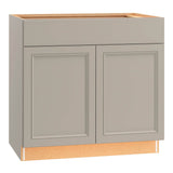 Diamond NOW Wintucket 36-in W x 35-in H x 23.75-in D TrueColor Cloud Gray Door and Drawer Base Cabinet, Fully Assembled