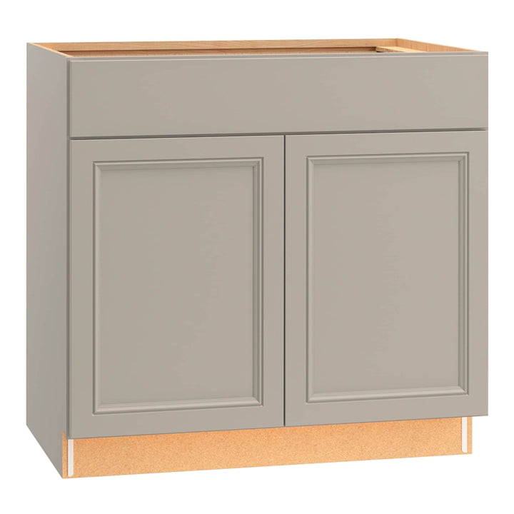 Diamond NOW Wintucket 36-in W x 35-in H x 23.75-in D TrueColor Cloud Gray Door and Drawer Base Cabinet, Fully Assembled