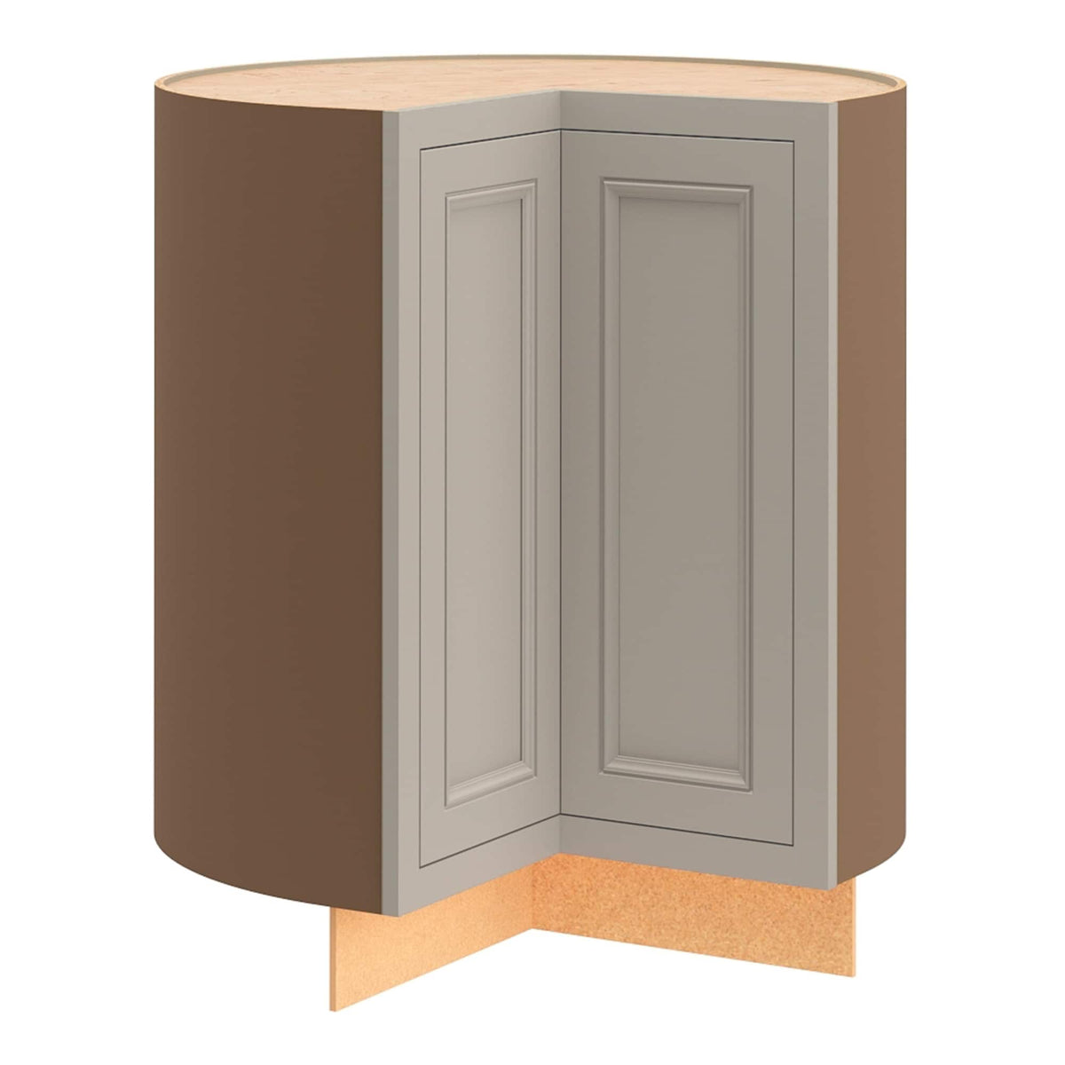 Diamond NOW Wintucket 36-in W x 35-in H x 23.75-in D TrueColor Cloud Gray Lazy Susan Corner Base Cabinet, Fully Assembled