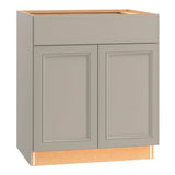 Diamond NOW Wintucket 30-in W x 35-in H x 23.75-in D TrueColor Cloud Gray Door and Drawer Base Cabinet, Fully Assembled