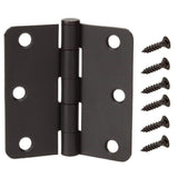 3-1/2 in. Chrome Square Corner Door Hinge - Super Arbor