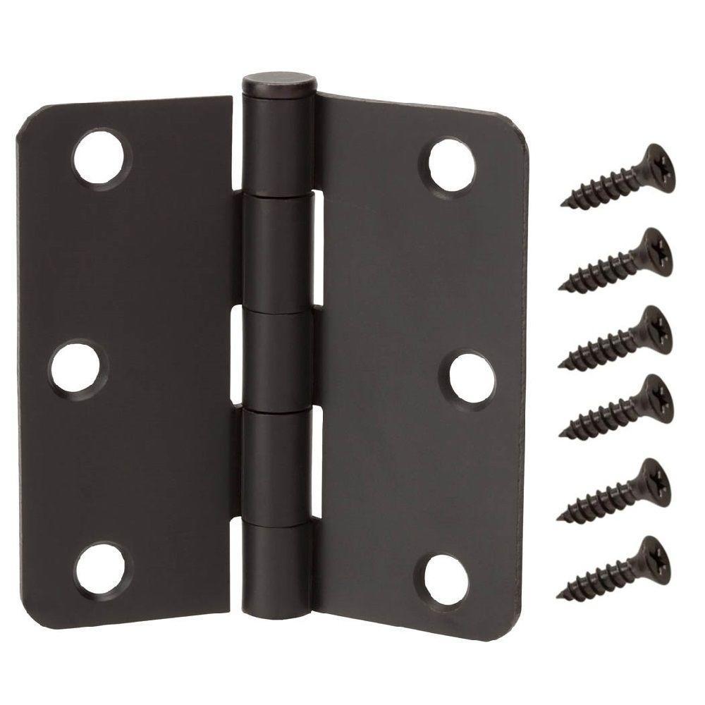 3-1/2 in. Chrome Square Corner Door Hinge - Super Arbor