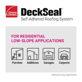 Owens Corning DeckSeal SA SBS Cap Roll Roofing, Shasta White, 39.375-ft W x 32.833-ft L, 100-sq ft Coverage