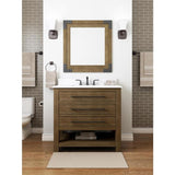 Scott Living Roveland 36-in Dark Gray Single Sink Bathroom Vanity with Natural Carrara Marble Top