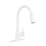 Project Source Tucker Stainless Steel 1-Handle Deck-Mount Pull-Down Kitchen Faucet with Sprayer (Deck Plate Included)