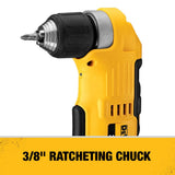20-Volt MAX Lithium-Ion Cordless 3/8 in. Right Angle Drill (Tool-Only) - Super Arbor