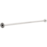 60 in. x 1 in. Beveled-Edge Stainless Steel Shower Rod in Brushed Nickel - Super Arbor
