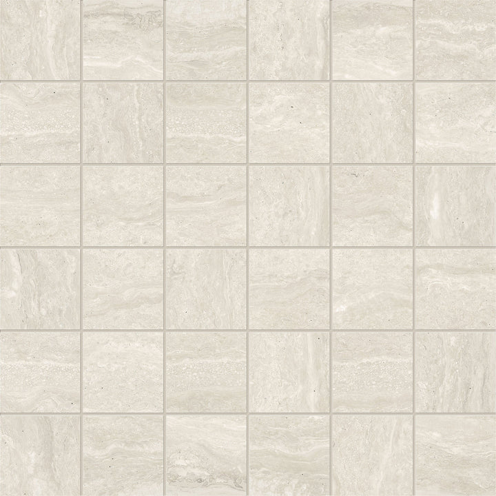 Satori Travertino Stratus 12-in x 12-in Honed Porcelain Marble look Mosaic Floor and Wall Tile product image
