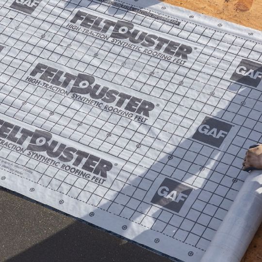 GAF FeltBuster Synthetic Roofing Felt Underlayment, 4 ft x 250 ft (10-Square Roll)