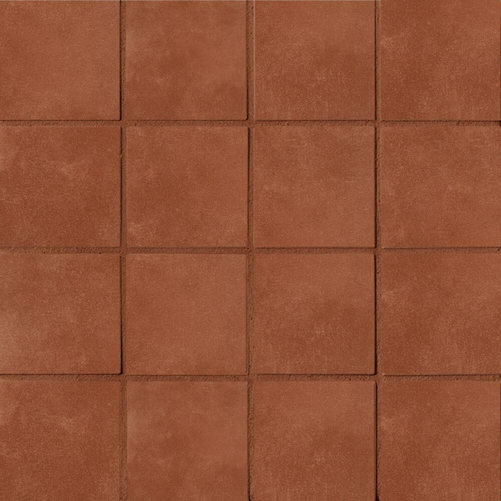PIXL By Crossville Solenza Rosso 3-in x 3-in Matte Porcelain Cement look Mosaic Floor and Wall Tile product image