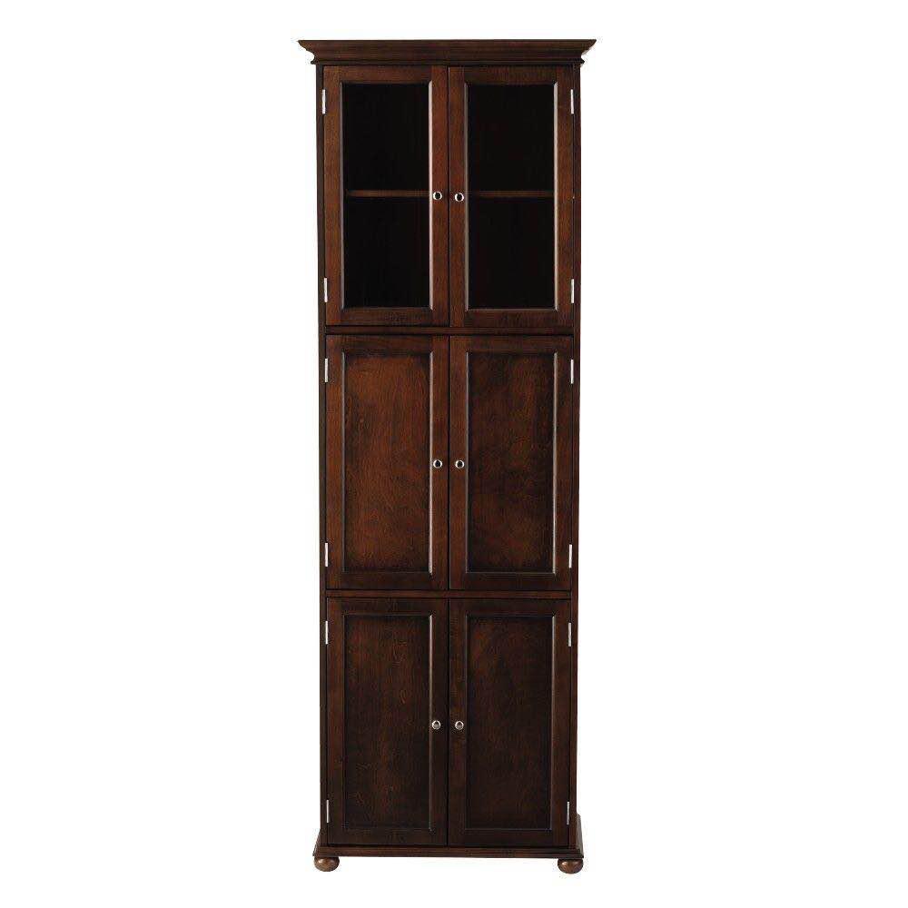 Hampton Harbor Tall Cabinet with 25 in. W in Sequoia Finish - Super Arbor