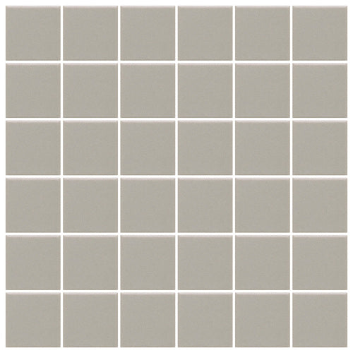 American Olean Unglazed Porcelain Mosaics 12-Pack Vanilla Cream 12-in x 24-in Unglazed Porcelain Uniform Squares Mosaic Floor and Wall Tile - Super Arbor