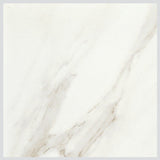 American Olean Mirasol 4-Pack Crema Laila 24-in x 24-in Glazed Porcelain Marble Look Tile - Super Arbor
