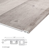 CALI Aqua Tough Gray Ash 0.35-in T x 1.73-in W x 72.83-in L Vinyl Threshold