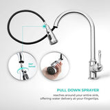 Handmade All-in-One Stainless Steel 33 in. x 22 in. Single Bowl Drop-in Kitchen Sink and Pull-down Kitchen Faucet