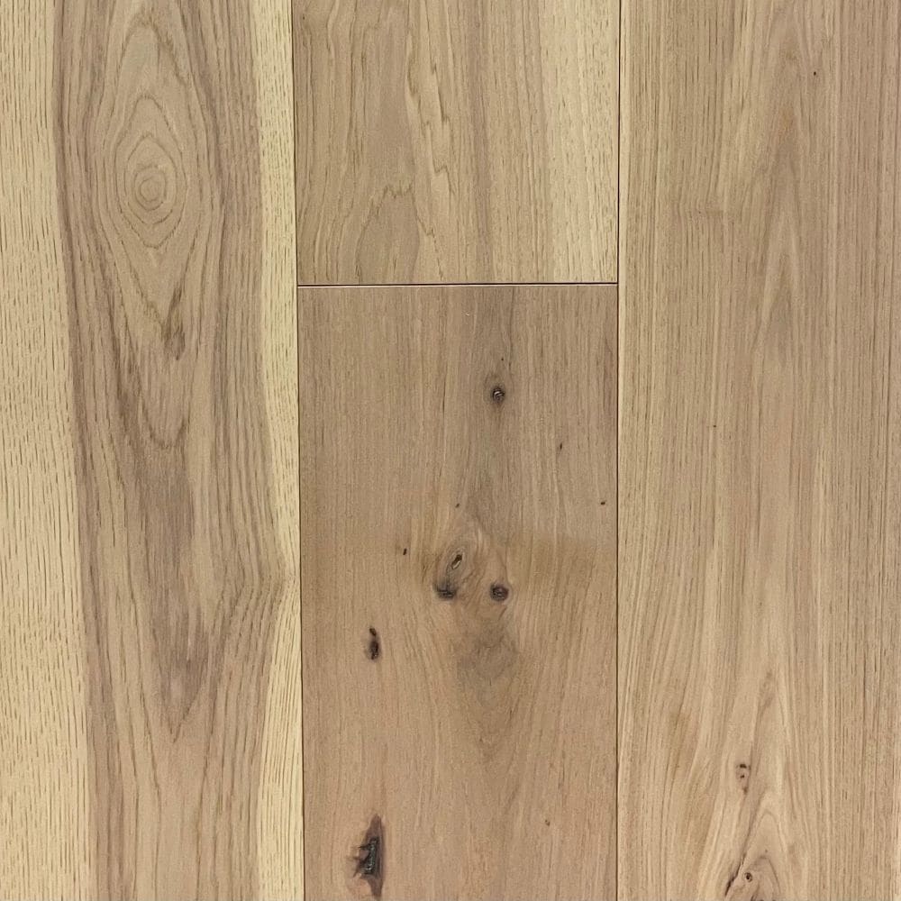 allen + roth Hickory Maritime hardwood flooring — primary plank view