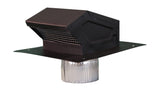 Air Vent 4-in x 10.5-in Galvanized Steel Roof Cap Vent and Pipe Flashing, Black