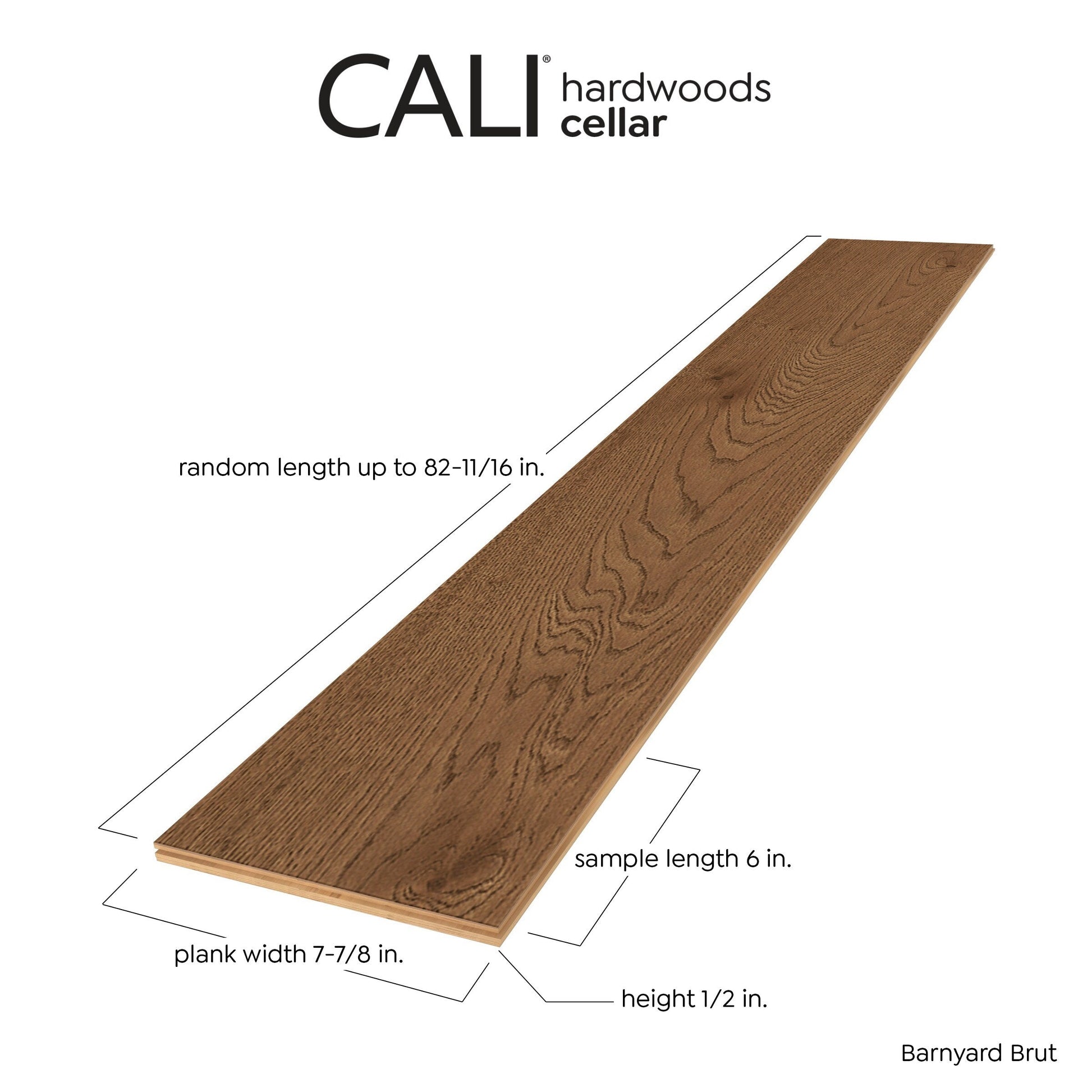 CALI European white oak Barnyard Brut hardwood flooring — detail view