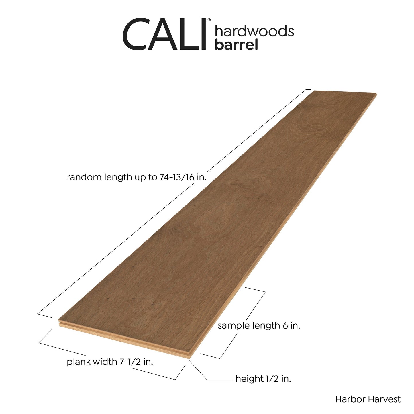 CALI European white oak Harbor Harvest hardwood flooring — detail view