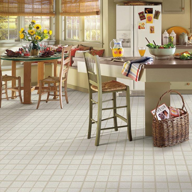 Armstrong Bardwin-Almond 12 in. x 12 in. 4 in. Paver Residential Peel and Stick Vinyl Tile Flooring (45 sq. ft. / Case)