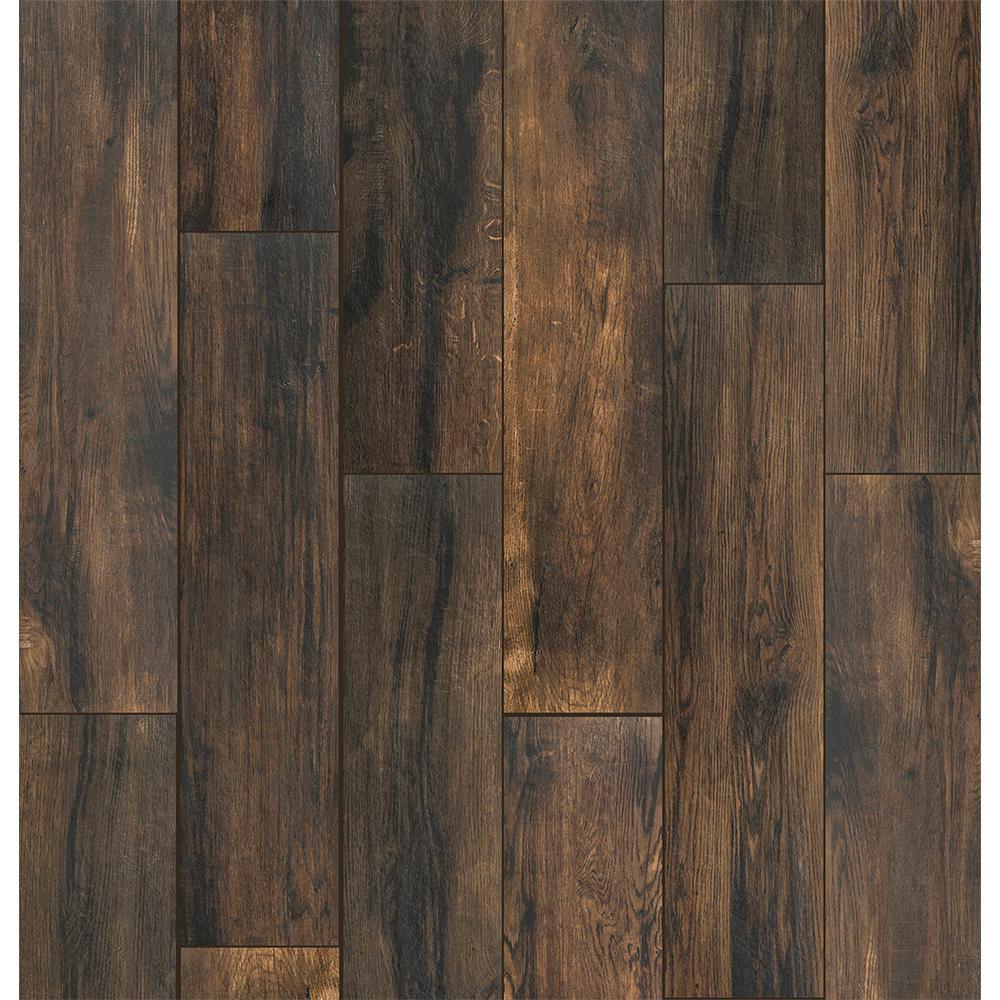 Smoked Hickory 8 in. x 36 in. Porcelain Floor and Wall Tile (122.4 sq. ft./Pack) - Super Arbor