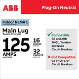 ABB ReliaHome P-Series 125-Amp 16-space load center - side view