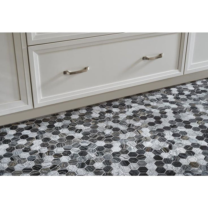 MSI Henley Hexagon 12 in. x 12 in. x 10 mm Textured Marble Mesh-Mounted Mosaic Tile (10 sq. ft. / case)
