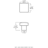 Simply Geometric 1-1/8 in. (28mm) Matte Black Square Cabinet Knob