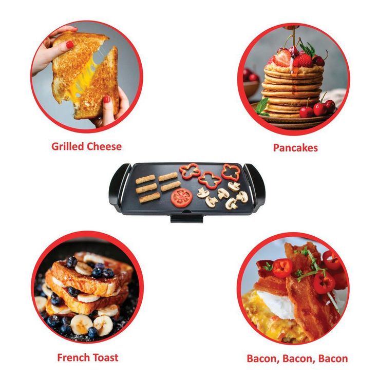 27 sq. in. Black Nonstick Electric Griddle with Drip Pan