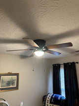 Harbor Breeze Armitage 52-in Bronze LED Indoor Flush Mount Ceiling Fan (5-Blade) - Super Arbor