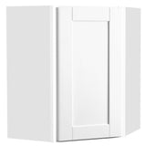 Shaker Assembled 24x30x12 in. Diagonal Corner Wall Kitchen Cabinet in Satin White