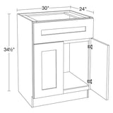 Home Decorators Collection Newport 30 in. W x 24 in. D x 34.5 in. H Assembled Plywood Sink Base Kitchen Cabinet in Cinnamon with Soft Close