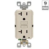 20 Amp Self-Test SmartlockPro Slim Duplex GFCI Outlet, Ivory - Super Arbor