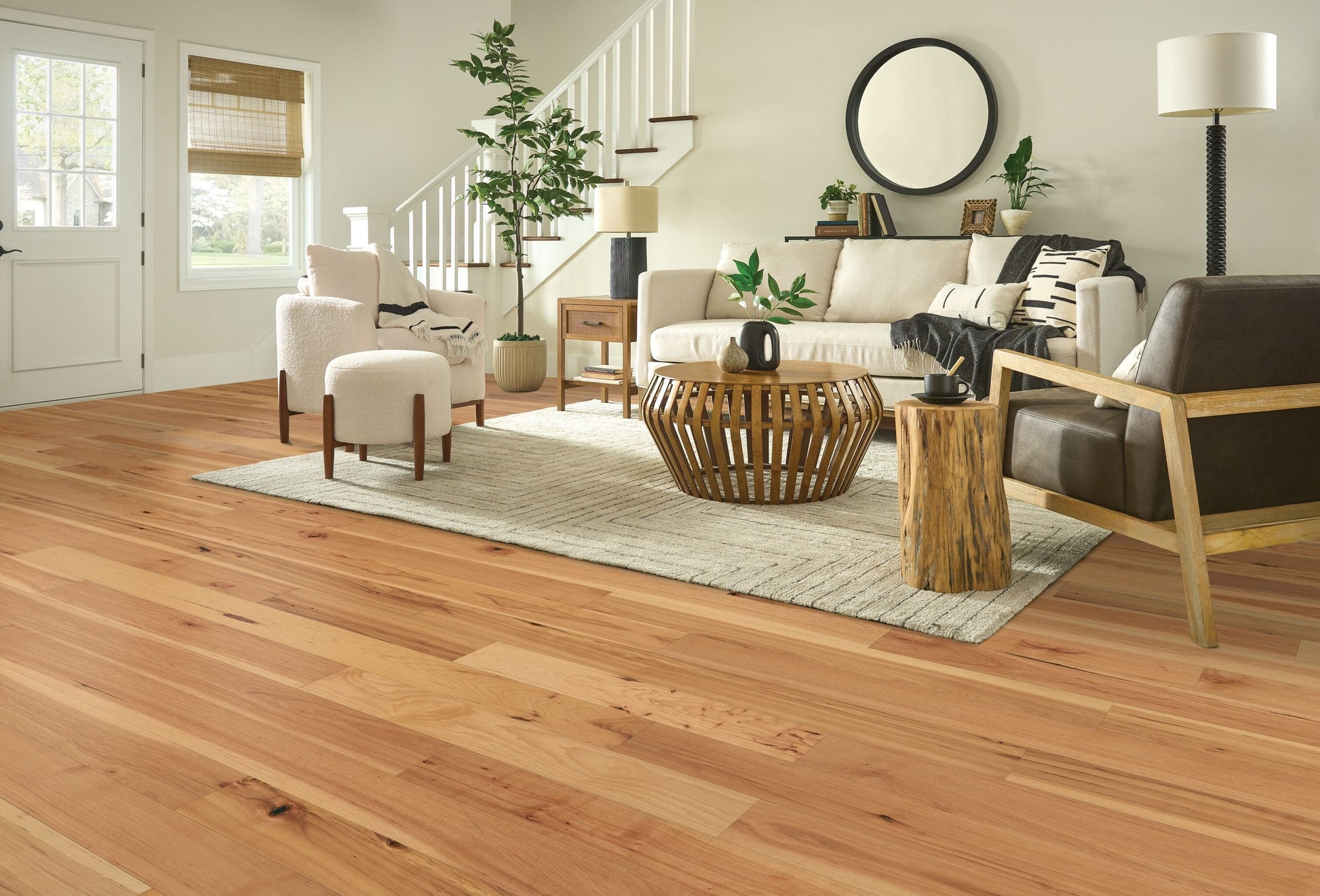 Bruce Hickory Natural hardwood flooring — surface grain detail