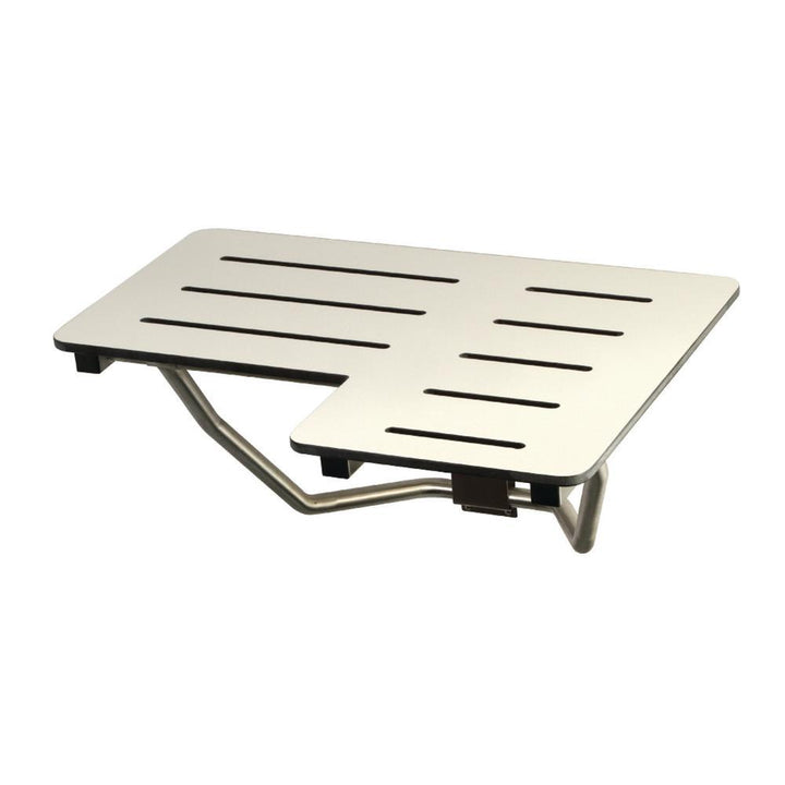 Adascape 28 in. x 21 in. WallMounted Fold Down Shower Seat in Brushed Stainless Steel ADA Compliant - Super Arbor