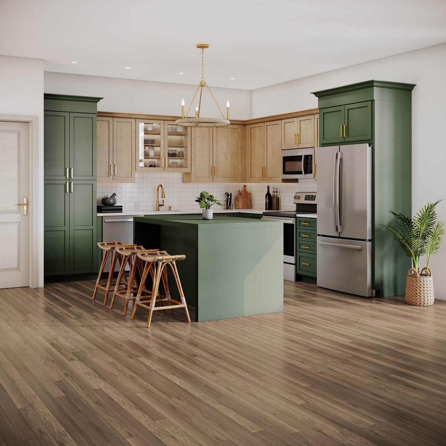 allen + roth Oak Aged Lodge hardwood flooring — surface grain detail