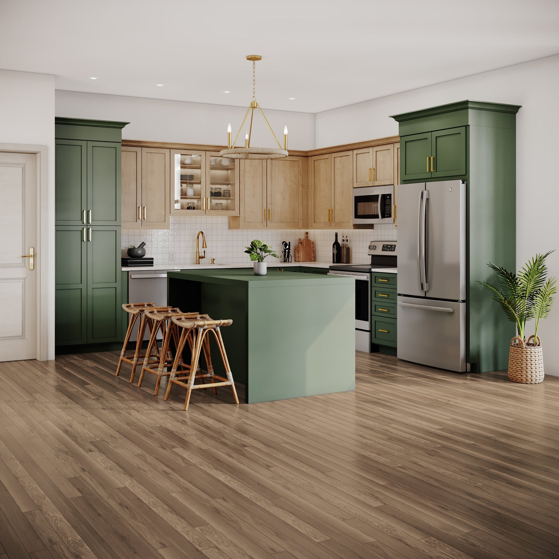 allen + roth Oak Aged Lodge hardwood flooring — surface grain detail