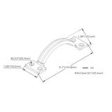 5-3/4 in. Black Door Pull