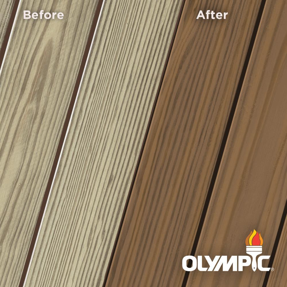Olympic Maximum 5 gal. Teak Semi-Transparent Exterior Stain and Sealant in One - Super Arbor