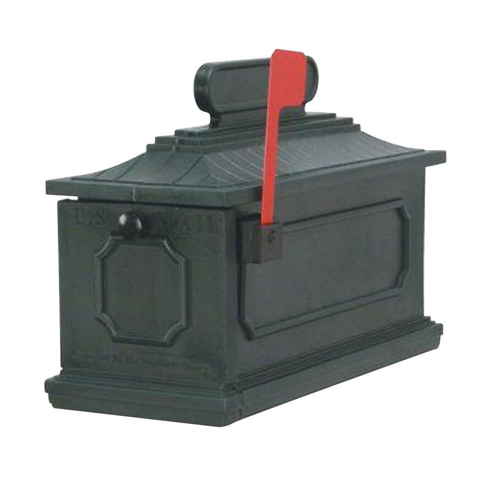 1812 Architectural Plastic Mailbox in Black - Super Arbor