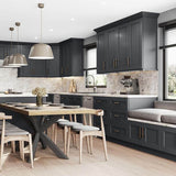 Home Decorators Collection Newport 33 in. W x 12 in. D x 12 in. H Assembled Plywood Wall Bridge Kitchen Cabinet in Deep Onyx with Soft Close