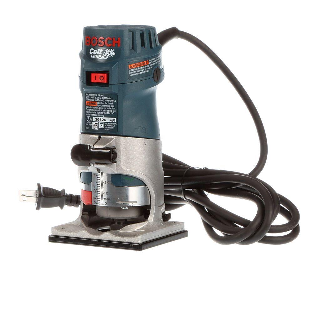 Bosch PR10E 5.9 Amp Corded 1-5/16 in. 1 HP Single-Speed Colt Palm Router