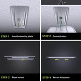 Commercial Electric 2 ft. x 2 ft. 4250 Lumens Non-Dimmable White Integrated LED Flat Panel Ceiling Flush Mount Light Fixture Selectable 5CCT