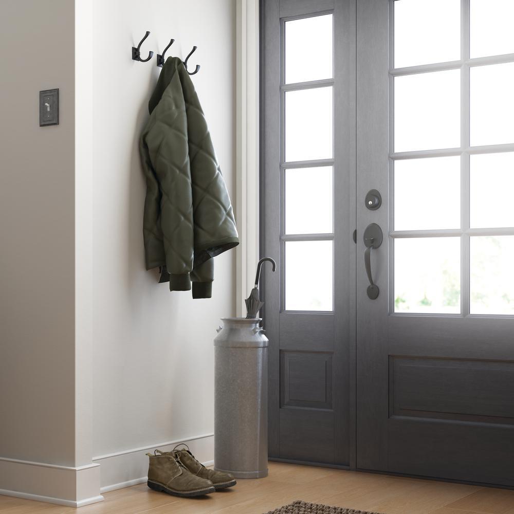Ruavista 4.38 in. Flat Black Coat and Hat Hook - Super Arbor