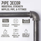 1 in. x 1 ft. L Black Pipe Table Leg Kit with Square Flange (Set of 4)