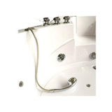 Angelica with Heater 55 in. Acrylic Center Drain Corner Alcove Whirlpool Bathtub in White - Super Arbor