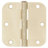 3-1/2 in. Satin Brass 5/8 in. Radius Door Hinges Value Pack (12-Pack) - Super Arbor