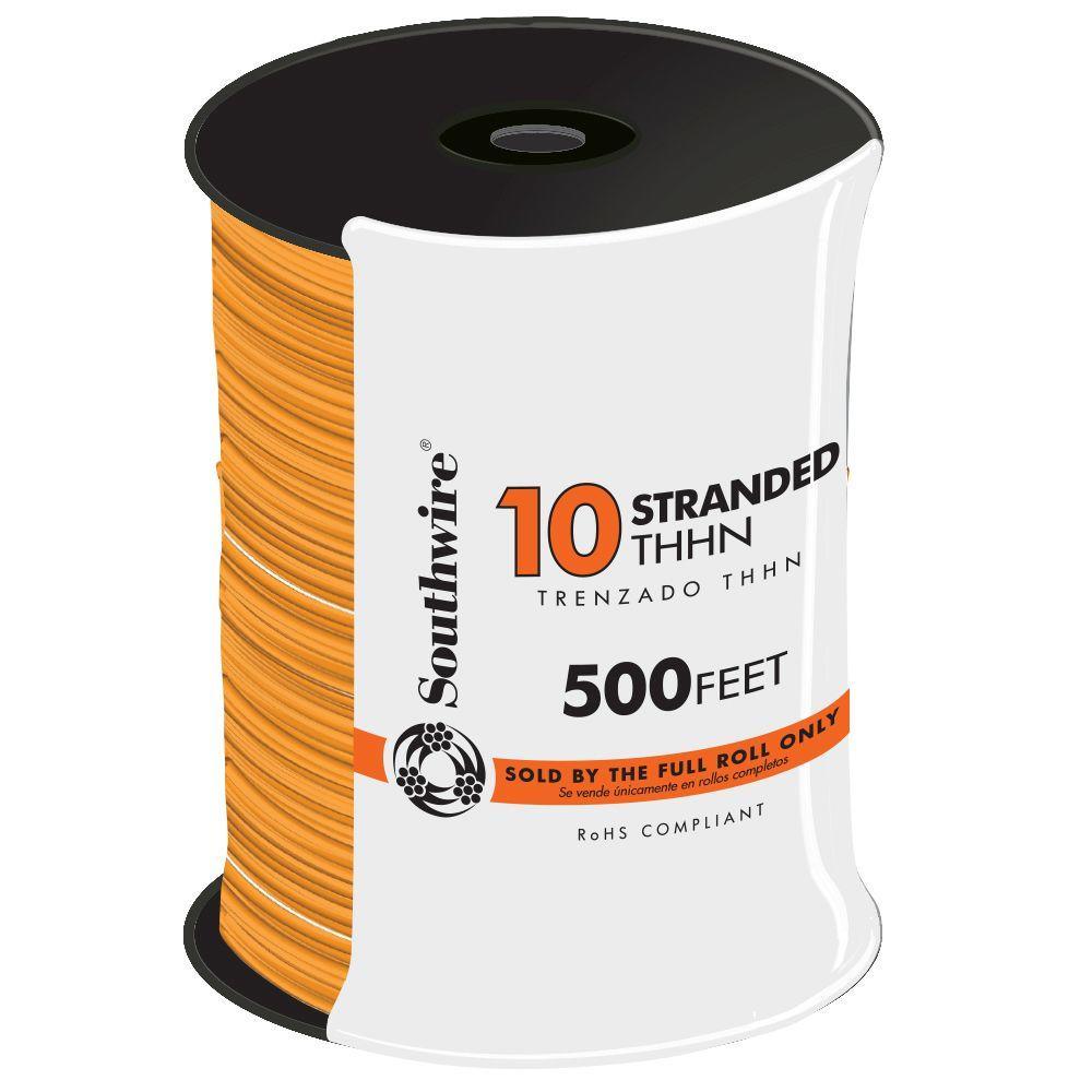 500 ft. 10 Black Stranded CU THHN Wire - Super Arbor