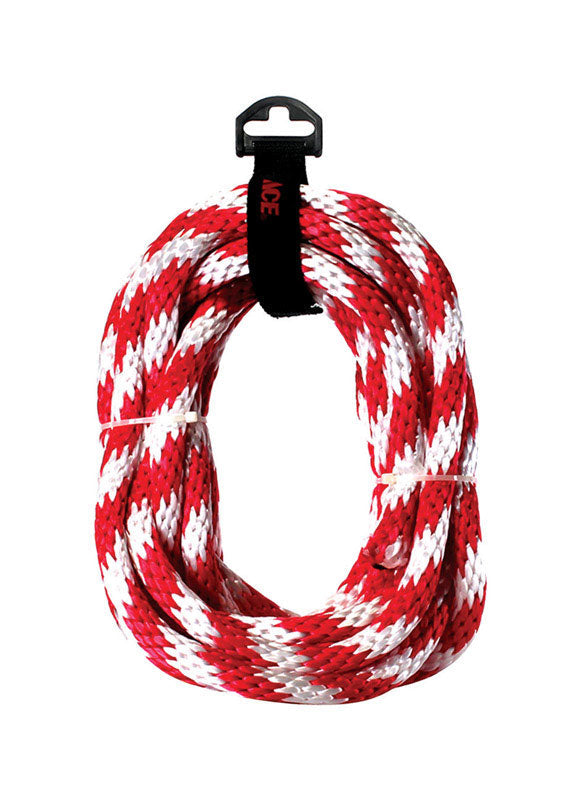 Ace 5/8 in. D x 20 ft. L Red/White Solid Braided Poly Derby Rope