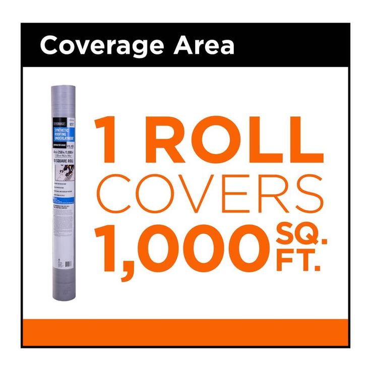 4 ft. x 250 ft. Synthetic Roofing Underlayment - Contractor Grade
